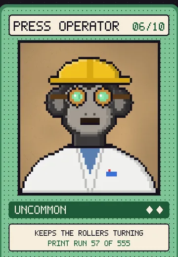 Press Operator card